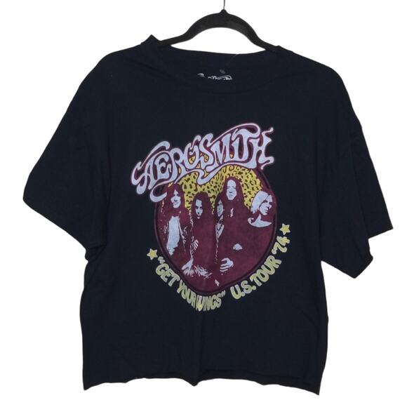 Aerosmith US Tour '74 Crop Tee - Size L - NWOT - Picture 1 of 5